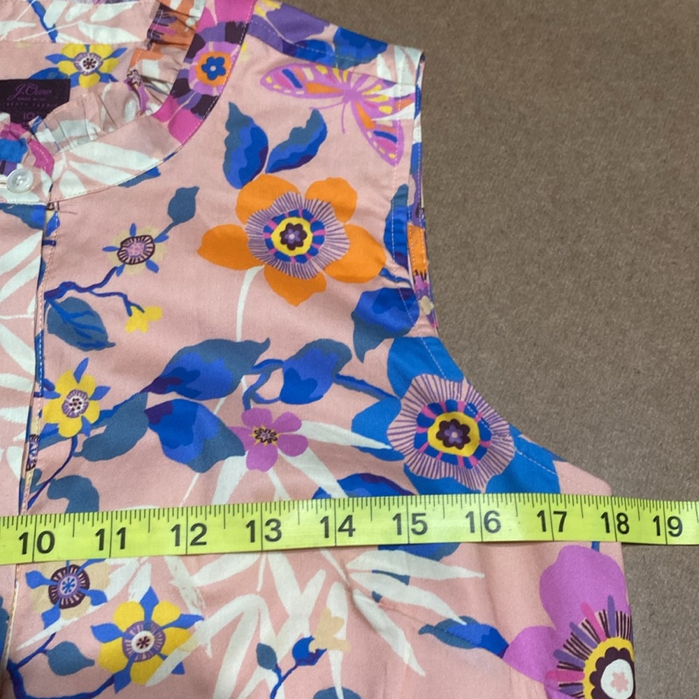 EUC J. Crew Floral Midi Dress - Pink and Blue - Picture 10 of 16